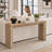Elegant Waterfall Design Sofa Table - Concealed Drawer Storage For Hallway & Entryway-1817850952