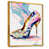 Toile avec cadre flottant or
