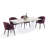 Uleena Extendable Metal Base Dining Table
