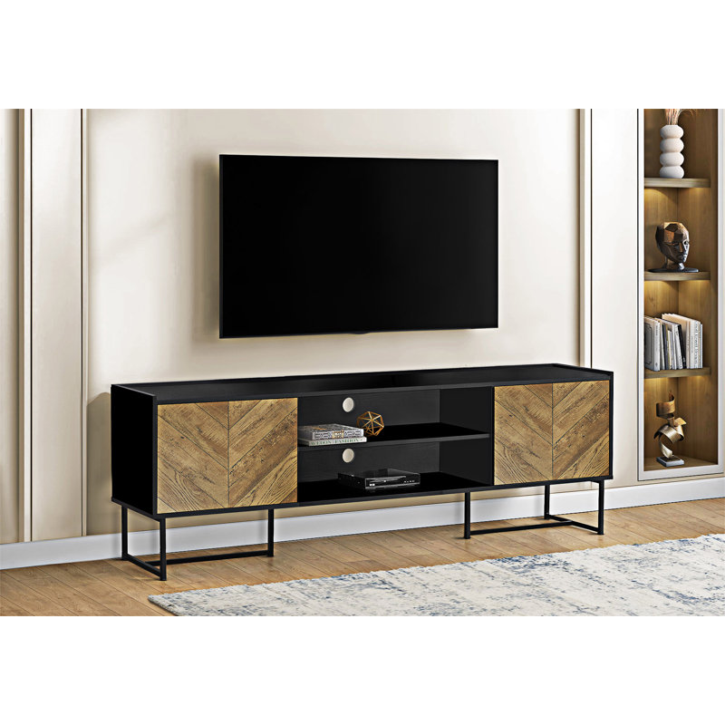 Meuble télé avec espace de rangement multimédia