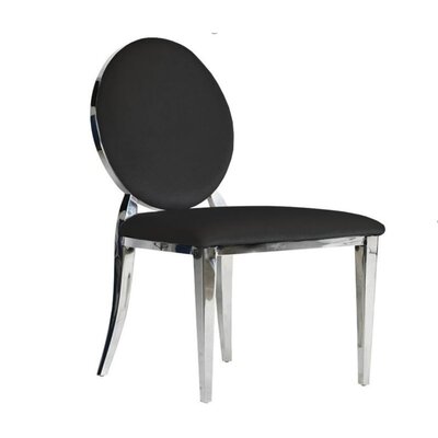 Polyurethane Upholstered Side Chair in Black -  Everly Quinn, C17543670EDD40458DCBA1068B52C381