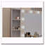 Bureau de coiffeuse avec miroir, lumières, station de charge et 7 tiroirs