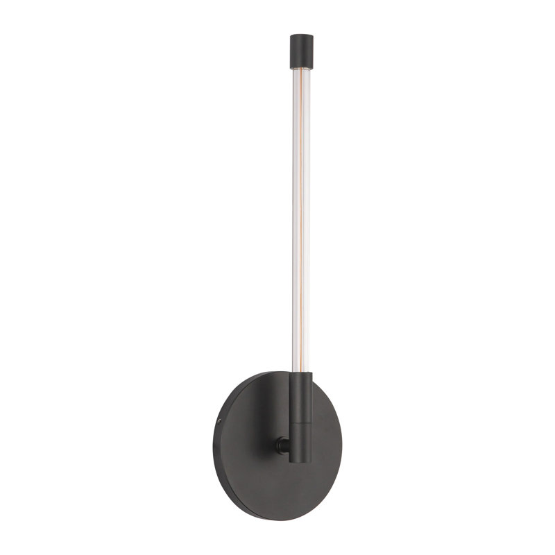 Motif 1 - Light LED Bath Sconce, 14.88" H x 4.63" W x 1.75" D, Black