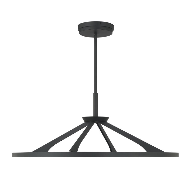 LED PENDANT, Black, 14" H x 36" W