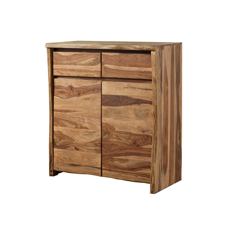 100cm Wide 2 Drawer Solid Wood Highboard
