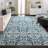 Alessia Floral Ivory/Blue Area Rug-2123450258