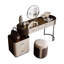 Coiffeuse avec miroir lumineux, 5 tiroirs, 1 chaise