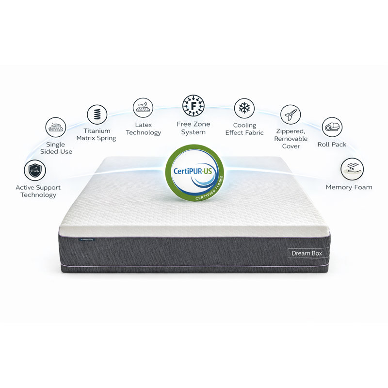 Matelas à ressorts moelleux avec housse amovible Dream Box Ultimate 14 po - grand / très grand, Très grand lit