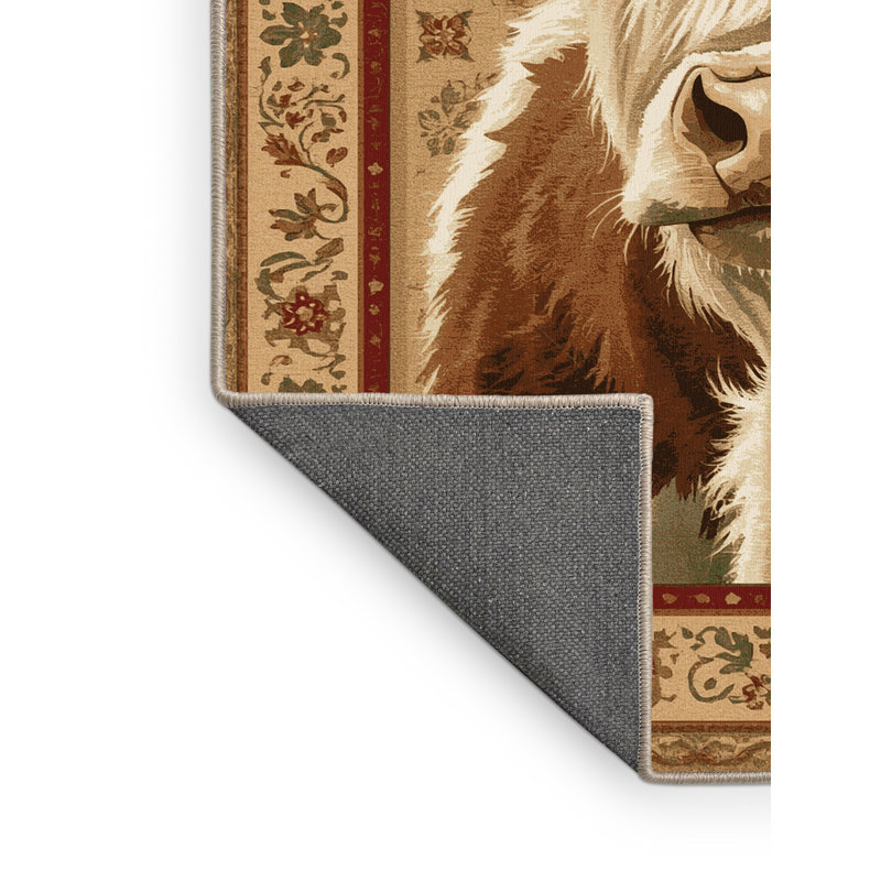 Soft Plush Eurydamas St Patties Modern & Contemporary Abstract Area Rug in Brown – Beige Binding, 8x12