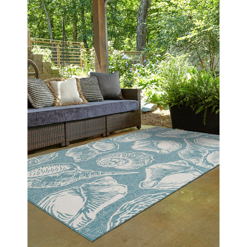 Contemporary Aviesel Area Rug Aqua Color, Rectangle 9' x 12'