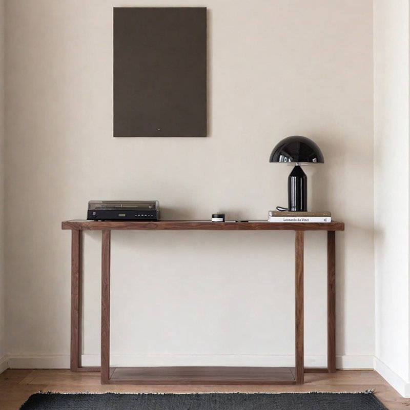 Console moderne en bois massif chinois, H 31,5 po x l 55,1 po x P 15,7 po
