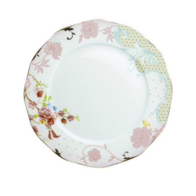 Assiette plate 10,5 po jardin d’oiseaux 