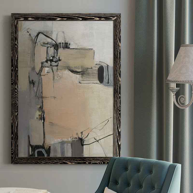 Dequanta Sandstone Framed On Canvas Print, Black, 43.5" H x 31.5" W x 1" D