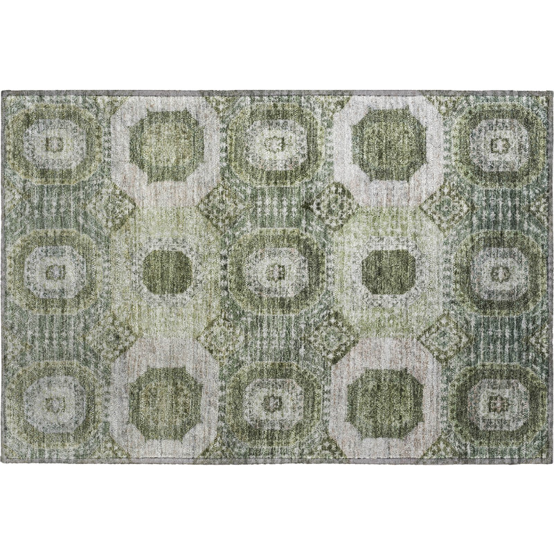 Premium Machine Washable Mayfield AMF1926 Panels Rug, Rectangle 1'8" x 2'6"