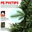 Arbre de Noël pleine forme 5 pi avec 1129 pointes - aiguilles mixtes en PE / PVC, base large pour les grands espaces, structure à charnières pour une installation facile, support en métal pour un soutien solide-651129258