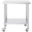 Table de travail en acier inoxydable 24 po x 36 po x 38 po