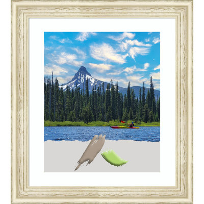 Essel White Wood Picture Frame with Mat