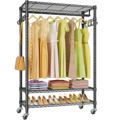  VIPEK R3 Plus 45" Rolling Clothes Rack, Heavy Duty Clothing Rack with Lokcable Wheels