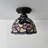 8 in. 1 - Light Bronze and Stained Glass / Tiffany LED Bowl Ceiling Fan Light Kit
