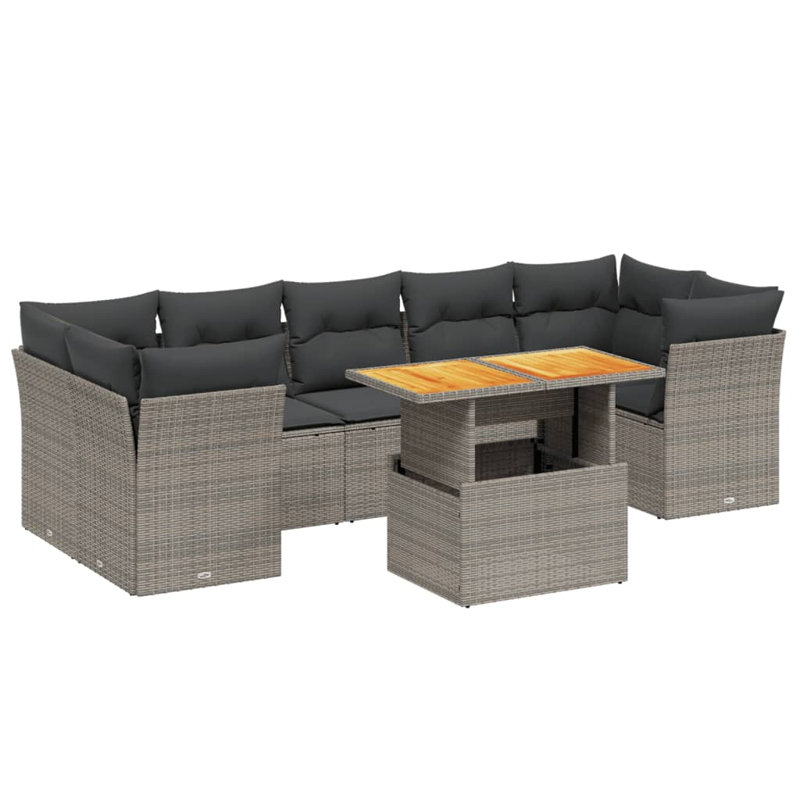 Ensemble de canapé de jardin Vidaxl, Gris