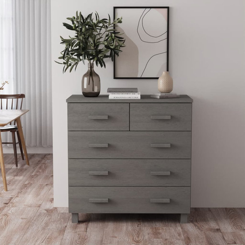 Buffet-bar Hamar avec tiroirs HAMAR, Gris clair