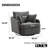 Upholstered Swivel Chair With 2 Side Pillows-213770556