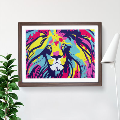Splashed Lion Vol.4 Abstract - Single Picture Frame Painting