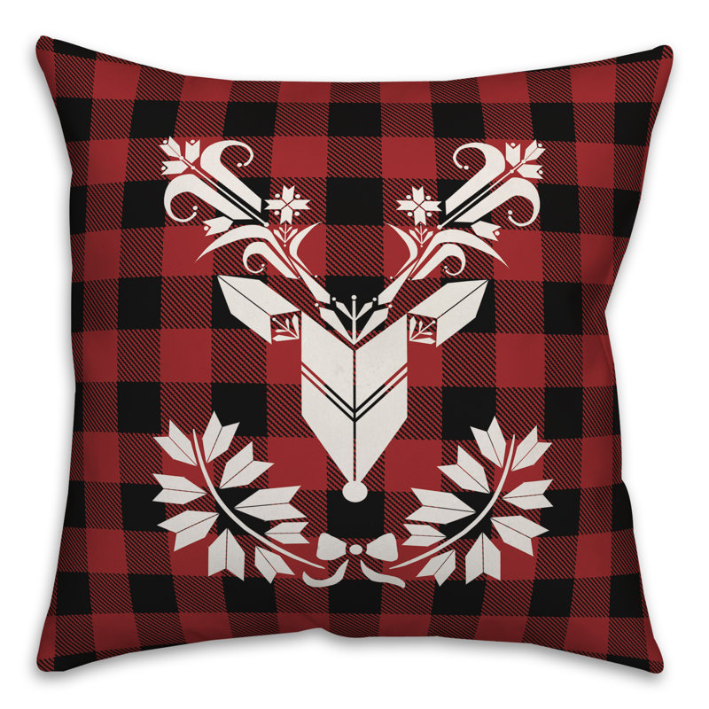  Housse de coussin Ornamental Reindeer, 20 po x 20 po, Housse de coussin seulement - Insert