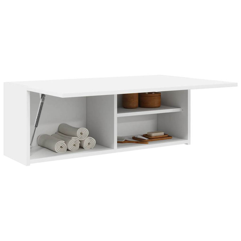Wall Bathroom Storage, 11.8"H x 9.8"W x 31.5"L, White
