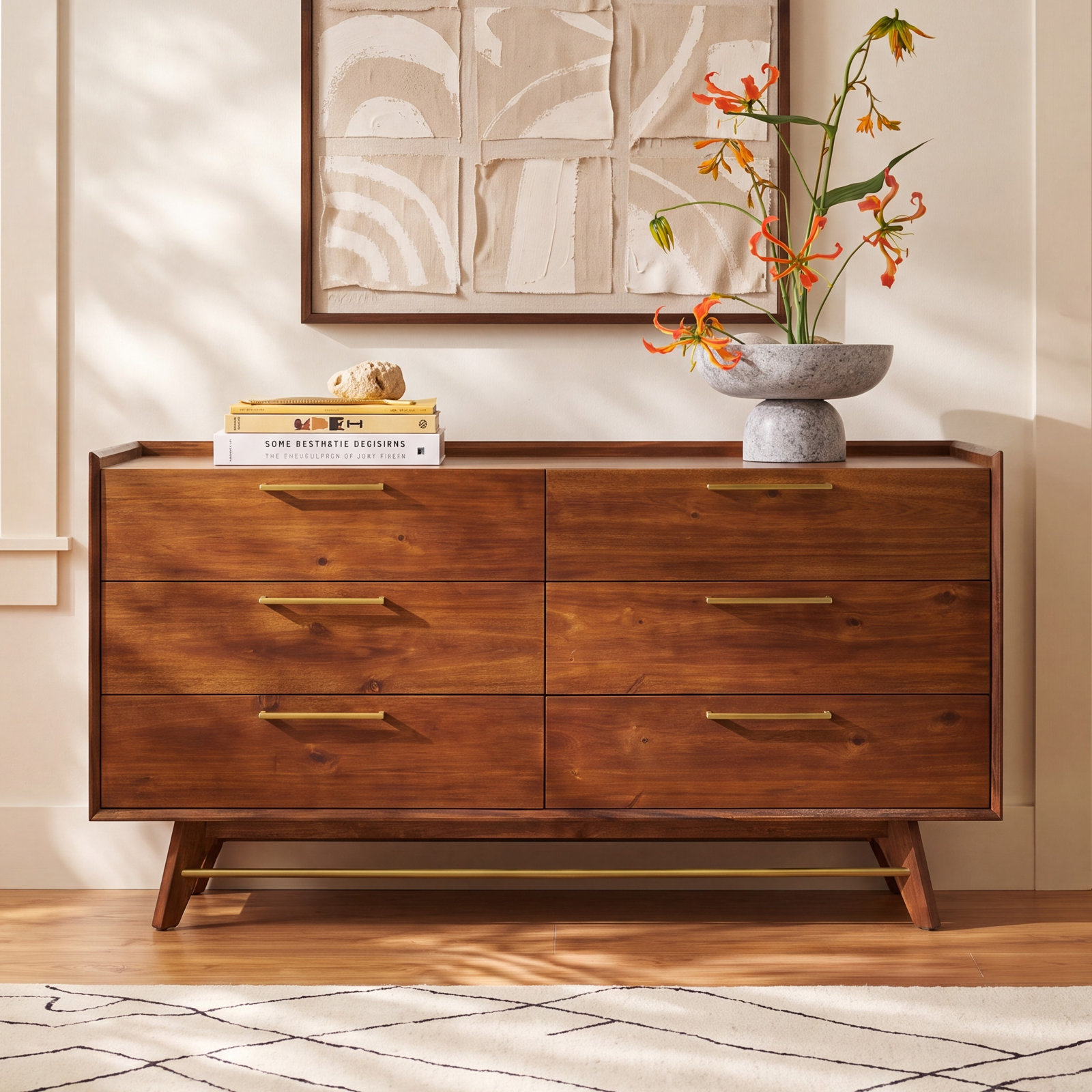 Walter 6 - Drawer Dresser, Walnut