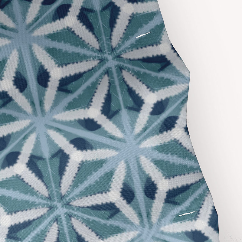 Rideau de douche simple Floral, Bleu