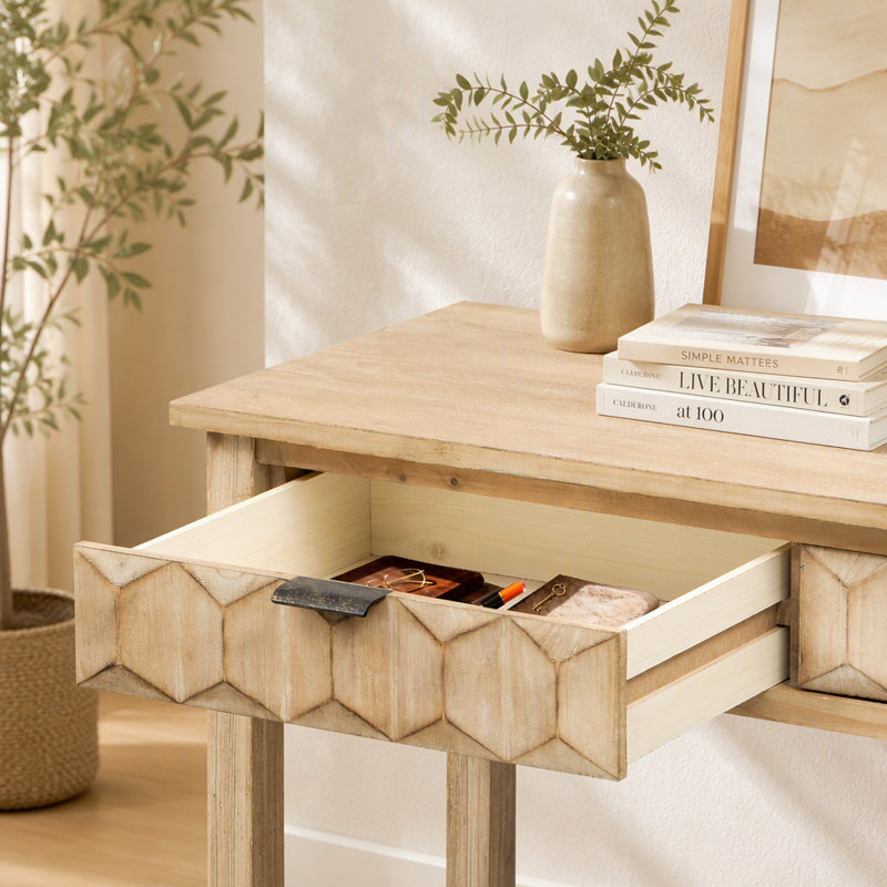 Console d'entrée avec tiroirs, Naturel, Naturel, Naturel