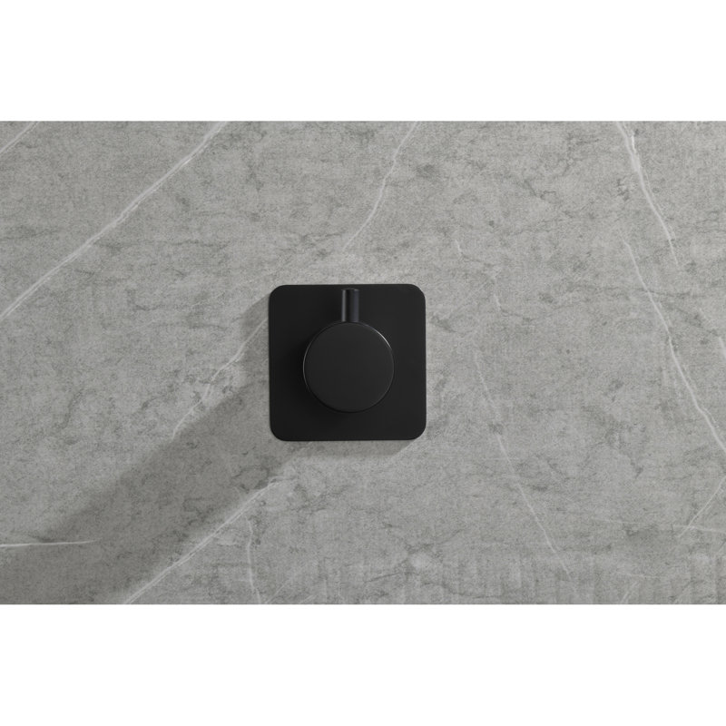 Master Shower Volume Controller - Brass Handle, 3.48 In. Height, Corrosion & Rust Resistance, Matt Black Finish, Easy Install Adjustable Brass, 3/4" Cast Metal Valve, , Rust-,