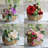 2 PCS Small Rattan Woven Basket Half Moon Straw Basket Wedding Flower Basket with Handle Wicker Flower Girl Basket Woven Storage Basket for Wedding Birthday Party Decor