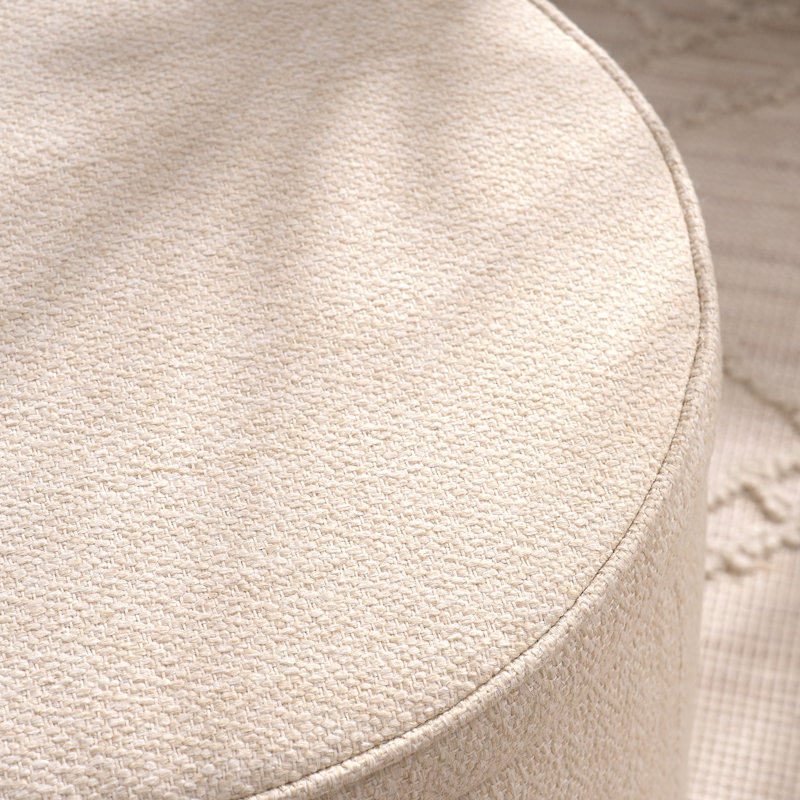 Ensemble de repose-pieds et de table multifonctionnels avec tabouret tambour et rangement Loegan, Beige