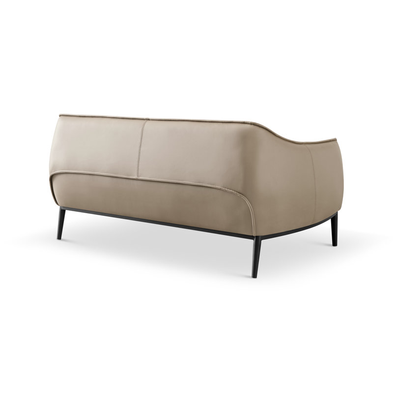 Causeuse en similicuir Benbow, Gris