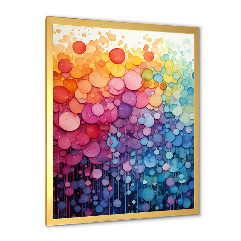 Rainbow Infinite Intricacies I - Rainbow, H 44 po x l 34 po x P 1,5 po, Cadre photo doré simple
