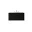 Meuble-lavabo flottant 36 po avec lavabo, porte à fermeture douce, comptoir en granite blanc 0,6 po et dosseret, contreplaqué, noir-1856911978
