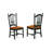 5-Piece Oval Dining Room Set Includes a Solid Wood Kitchen Table with Extension Leaf and Pedestal Base, 4 Slatted Back Dining Chairs, Easy Assembly, Black Finish-614882382