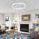 Chisholm 20" 7-Blade Modern Bladeless Caged White Ceiling Fan with Lights and Remote