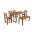 Ensemble de table et chaises d'extérieur en bois d'acacia de haute qualité, convenant au patio, au balcon et à la cour