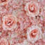 Panneau mural 3D rose en soie et hortensia protégé contre les rayons UV-44175937