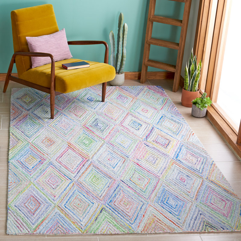 Metro Hand Tufted Performance Geometric Rug, Rectangle 4' x 6'