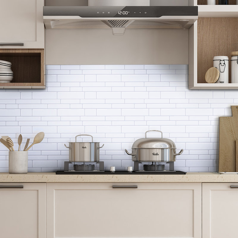 30cm x 30cm Wallpaper Tile, White