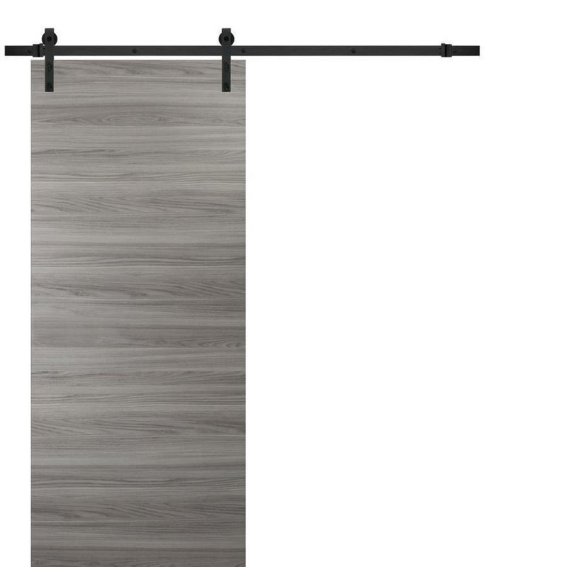 Porte de grange encastrée en bois Planum avec trousse de quincaillerie d'installation Planum, 32 po x 80 po