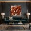 Aquarelle abstraite, art mural sur toile brune 9-1688277597