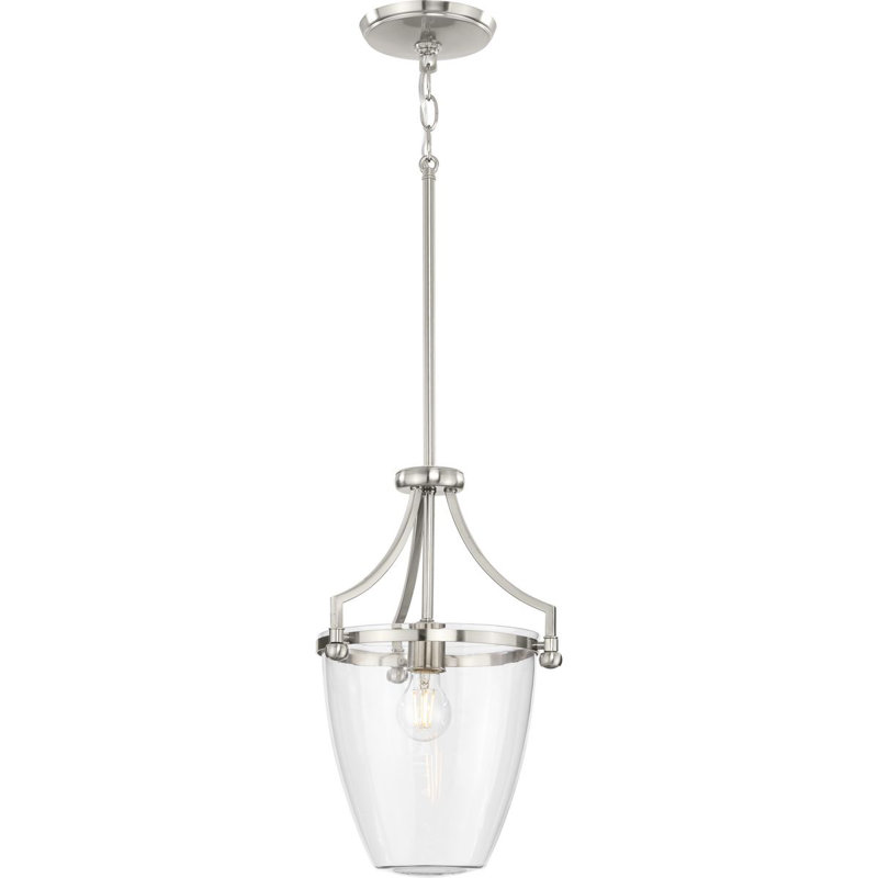 Tyringham 1 - Light Urn Pendant, Brushed Nickel, 16.75" H x 11.50" W x 11.50" D