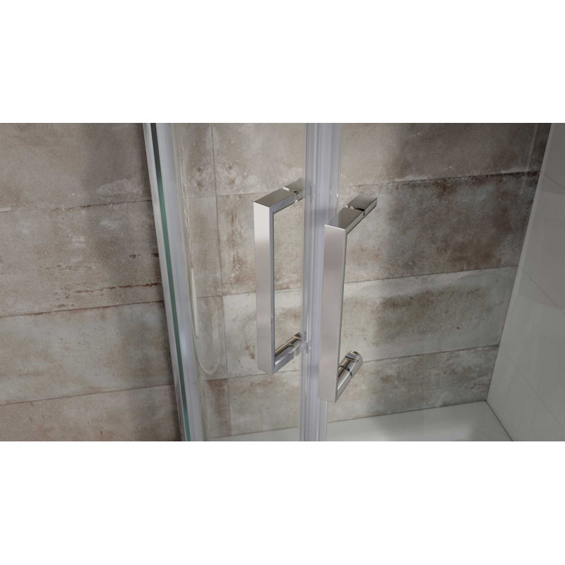 Feora Semi-Frameless Shower Enclosure, 1100mm W x 760mm D