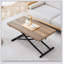 Table élévatrice multifonctionnelle moderne avec plateau en panneau de fibres à densité moyenne de 0,8 po d'épaisseur et pieds en métal noir, polyvalente et polyvalente-130920313