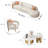 94.49” Orange on White Creative Sofa Set